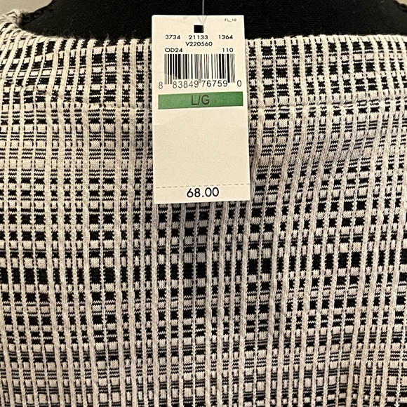 New Van Heusen L Black/White Blouse - Picture 10 of 10